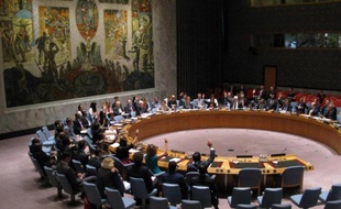 Le Conseil de sécurité des Nations unies réuni le 15 août 2014 au siège de l'organisation internationale à New York