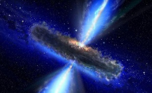 Vue d'artiste d'un quasar, réalisée le 13 mars 2012