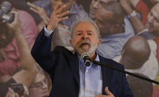 Lula lors d'une conférence le 10 mars 2021 à Sao Paulo.