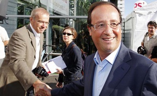François Hollande le 29 août 2010 à l'université d'été de La Rochelle.