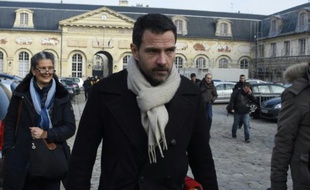 Jérôme Kerviel à la sortie du palais de justice le 20 janvier 2016 à Versailles