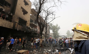 Le quartier de Karrada après l'attentat le 3 juillet 2016.