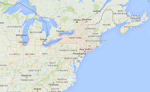 Googlemap de l'Etat de New York.