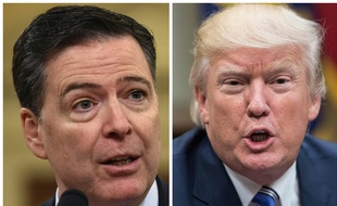 Photo montage de James Comey, ancien directeur du FBI et de Donald Trump.