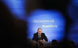 Le président Vladimir Poutine le 23 décembre 2016 lors de sa conférence annuelle.