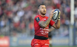 Quade Cooper avec le maillot de Toulon, en janvier 2016