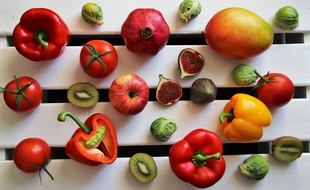 Illustration de fruits et légumes.