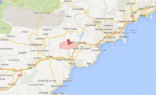 Google map de Bagnols-en-Forêt, dans le Var.