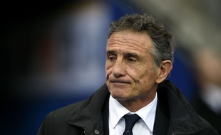 Guy Novès lors du match entre la France et l'Italie le 6 février 2016.