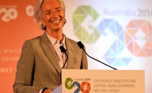 La dirigeante du FMI, Christine Lagarde, a pris vendredi le contre-pied des autorités ukrainiennes, alarmistes sur l'économie du pays, en récusant toute "panique" et en déplorant la surenchère sur de possibles plans d'aide.