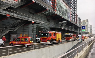 Déploiement de pompiers à Euralille, le 15 novembre 2016