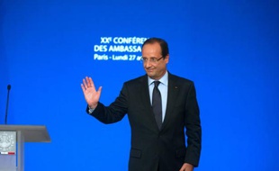 François Hollande, lors de la conférence des ambassadeurs à Paris, le 27 août.