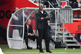 Patrick Vieira, alors entraîneur de Nice, lors d'un match de Ligue 1 contre Monaco, le 8 novembre 2020.