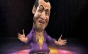 Le personnage de Nicolas Sarkozy en 3D à la télé anglaise