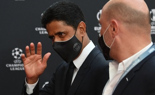 Nasser Al-Khelaïfi, ce jeudi à Istanbul lors du tirage au sort de la Ligue des champions.