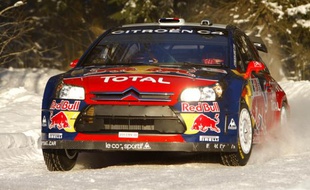 Sébastien Loeb remporte le rallye de Norvège le 15 février 2009.