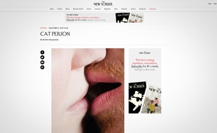 Capture d'écran de la nouvelle «Cat Person», sur le site du New Yorker.