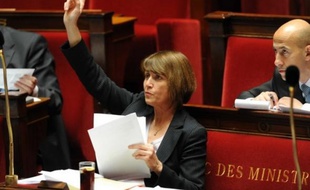 Christine Albanel lors d'une séance à l'Assemblée nationale sur le projet de loi Hadopi