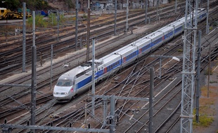 Illustration.TGV entre Paris et Strasbourg.Le 13 10 2009
