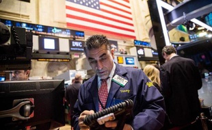 Un courtier à la Bourse de New York