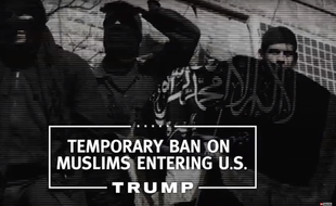 Capture d'écran du premier spot télévisuel de Donald Trump.