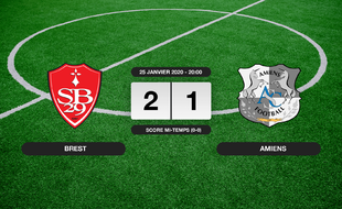 Stade Brestois - Amiens: Le Stade Brestois vainqueur d'Amiens 2 à 1 au stade Francis-Le Blé