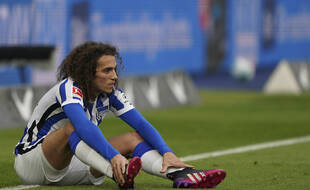 Mattéo Guendouzi s'est blessé lors du match entre le Hertha Berlin et Fribourg, jeudi soir.