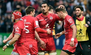 Jerome Kaino, le troisième ligne du Stade Toulousain lors d'un match de Champions Cup face aux Anglais des Wasps, le 15 décembre 2018 au stade Ernest-Wallon.