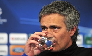 José Mourinho lors de la conférence de presse avant le match Inter Milan - CSKA Moscou, le 30 mars 2010
