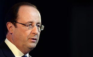 François Hollande, le 24 janvier 2014 à Rome (Italie).
