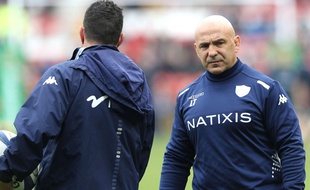Laurent Travers (de face) et Laurent Labit, les deux coachs du Racing 92.