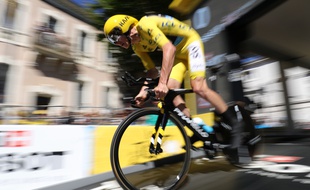 Christopher Froome, lors du contre-la-montre du 15 juillet 2016.