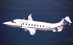 Un jet privé Beech 1900 D. Modèle d'illustration