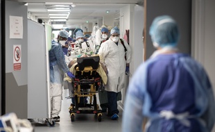 La Pitie Salpetriere à Paris pendant la crise du coronavirus.