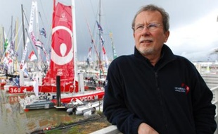 Le docteur Jean-Yves Chauve, responsable de la santé des marins du Vendée Globe, aux Sables d'Olonne, avant le départ de l'édition 2008.