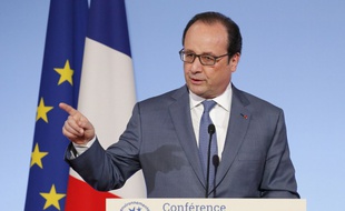 François Hollande lors de son discours pendant la Conférence environnementale