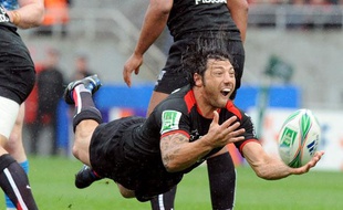 Le Toulousain Byron Kelleher contre le Leinster, le 1er mai 2010 à Toulouse.