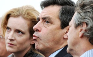 Nathalie Kosciusko-Morizet, François Fillon et Jean-Louis Borloo le 13 juin 2008 à Soultz-sous-Forêts.