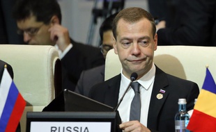 Le Premier ministre russe Dmitri Medvedev, à Oulan-Bator en Mongolie, le 15 juillet 2016.
