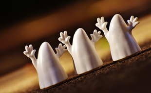 Des figurines de fantôme. Illustration.