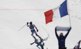Pinturault, le 16 mars 2019, après sa victoire sur le géant de Soldeu.