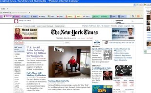 Internet Explorer 8, avec ses onglets de couleurs et sa prévisualisation des recherches