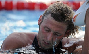 Le nageur français Amaury Leveaux, lors des championnats du monde de natation de Rome, le 1er août 2009.