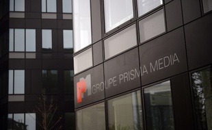 Le bâtiment abritant le groupe Prisma Media à Gennevilliers, près de Paris.