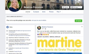 Béatrice Frecenon, directrice adjointe au ministère de l'agriculture, a taclé sur Facebook la jeune Greta Thunberg.
