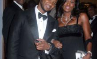 Usher et Tameka Foster à Las Vegas le 22 janvier 2007.