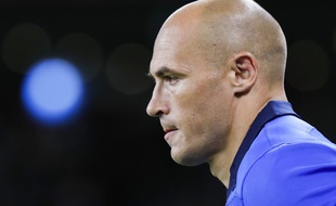 Sergio Parisse, le capitaine du XV d'Italie, lors du match contre l'Afrique du sud le 4 octobre 2019.