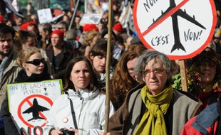 Manifestation contre le projet d'aéroport de Notre-Dame-des-Landes à Nantes le 22 février 2014.