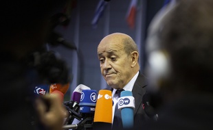 Le ministre des Affaires étrangères Jean-Yves Le Drian, au Luxembourg, le 14 octobre 2019.