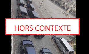 La ohoto du cortège présidentiel sortie de son contexte.
